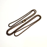 Antiqued Rustic Solid Brass Bead Ball Chain, Made in USA, Choose Length