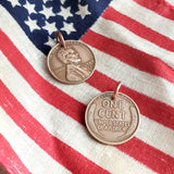 Lucky Wheat Penny Charm, Vintage U.S. One Cent Coin
