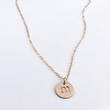Hand Stamped Lowercase Typewriter Letter Charm, 14K Gold Filled, Made in USA