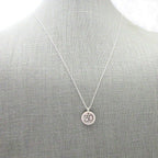 Silver Number Necklace | Jersey Number Silver Charm | Rustic Charm Necklace | Vintage Style Hand Stamped Jewelry by E. Ria Designs