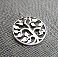 Silver Tree of Life Charm | .925 Sterling Silver Tree Charm | Pendant | Cutout Tree Pendant | E. Ria Designs Eriadesigns