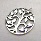 Silver Tree of Life Charm | .925 Sterling Silver Tree Charm | Pendant | Cutout Tree Pendant | E. Ria Designs Eriadesigns