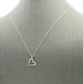 Silver Heart Necklace | Sterling Silver Heart Charm Necklace | .925 Silver Cutout Heart Charm | Heart Jewelry | Eriadesigns