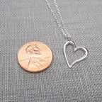Mothers Silver Heart Necklace with Crystal Birthstones, 925 Sterling Silver Pendant and Chain, by E. Ria Designs