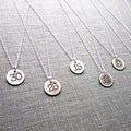 Silver Number Necklace | Jersey Number Silver Charm | Rustic Charm Necklace | Vintage Style Hand Stamped Jewelry by E. Ria Designs