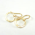 Hammered Gold Earrings | Gold Earrings | 14K Gold Filled Earrings | Hammered Gold Circle Earrings | Gold Washer Earrings | Gold Ring Earring