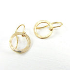 Hammered Gold Earrings | Gold Earrings | 14K Gold Filled Earrings | Hammered Gold Circle Earrings | Gold Washer Earrings | Gold Ring Earring