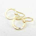 Hammered Gold Earrings | Gold Earrings | 14K Gold Filled Earrings | Hammered Gold Circle Earrings | Gold Washer Earrings | Gold Ring Earring