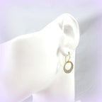 Hammered Gold Washer Earrings | Hammered Gold Earrings | 14K Gold Filled Earrings | Gold Circle Earrings | Off Center Gold Washer Earrings
