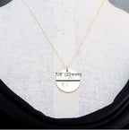 14K Gold Filled Zodiac Constellation Necklace | Brushed Finish Hand Stamped Charm | Choose Your Constellation | Zodiac Birthday Gift