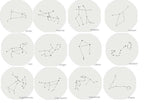 14K Gold Filled Zodiac Constellation Necklace | Brushed Finish Hand Stamped Charm | Choose Your Constellation | Zodiac Birthday Gift