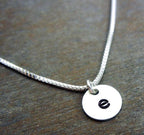 Little Letter Necklace, Tiny Letter Charm, Initial Necklace, Personalized, Custom Sterling Silver Jewelry E Ria Designs