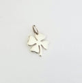 Sterling Silver Four-Leaf Clover Charm, .925 Sterling Clover Pendant, St. Patrick's Day Gift, Irish Jewelry, Lucky Charm by E. Ria Designs