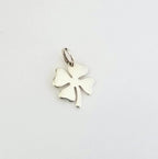 Sterling Silver Four-Leaf Clover Charm, .925 Sterling Clover Pendant, St. Patrick's Day Gift, Irish Jewelry, Lucky Charm by E. Ria Designs