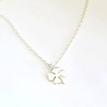 Silver Shamrock Necklace, .925 Sterling Four Leaf Clover Pendant, St. Patrick's Day Gift, Irish Jewelry, Lucky Charm by E. Ria Designs