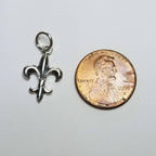 925 Sterling Silver Fleur De Lis Charm for Bracelet or Necklace, Gift Boxed