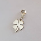 Sterling Silver Four-Leaf Clover Charm, .925 Sterling Clover Pendant, St. Patrick's Day Gift, Irish Jewelry, Lucky Charm by E. Ria Designs