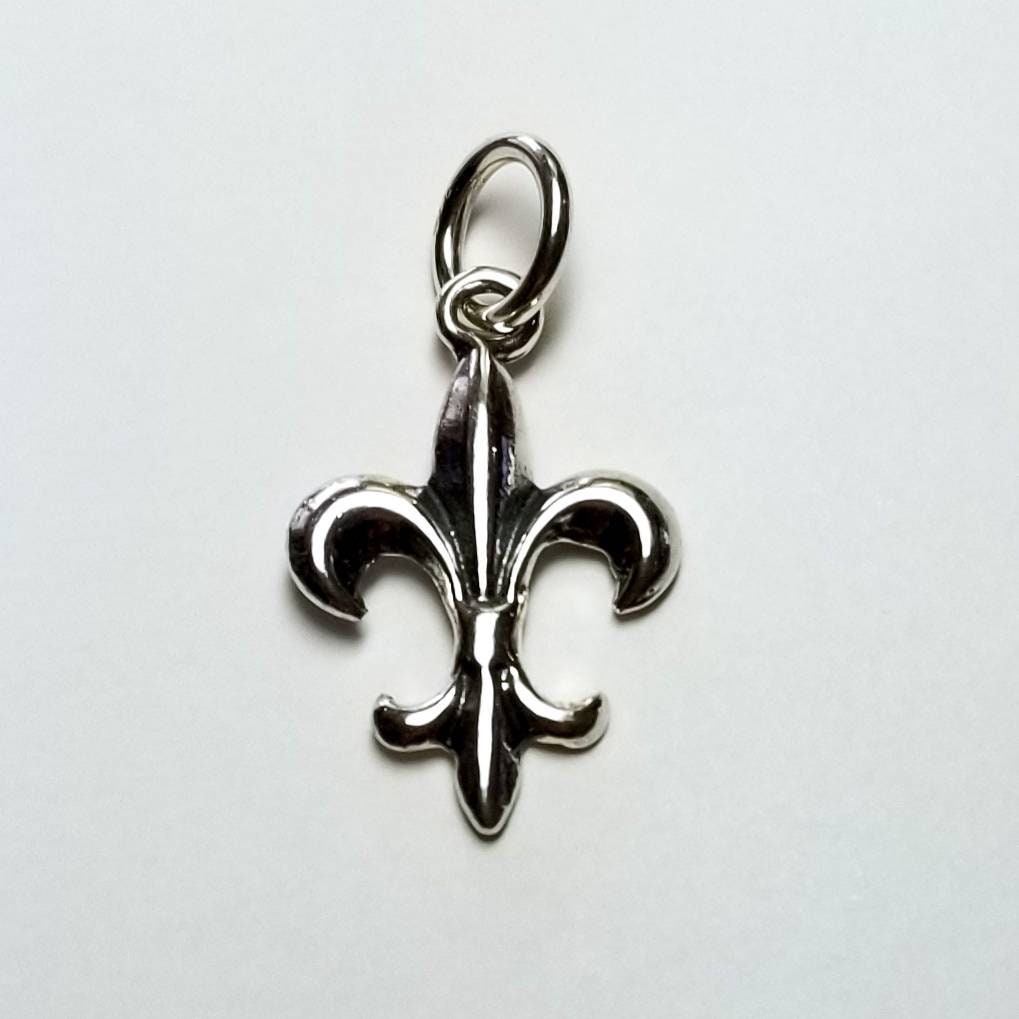 925 Sterling Silver Fleur De Lis Charm for Bracelet or Necklace, Gift Boxed