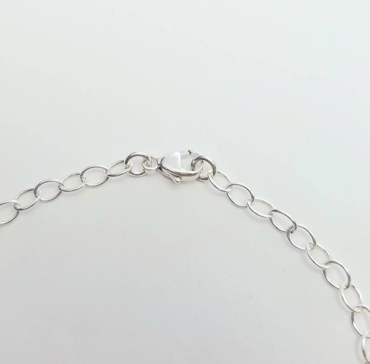 Sterling Silver Charm Bracelet, Delicate Oval Links, Lobster Clasp, Add Personalized Charms, Handcrafted Jewelry by E. Ria Designs