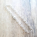 Sterling Silver Charm Bracelet, Delicate Oval Links, Lobster Clasp, Add Personalized Charms, Handcrafted Jewelry by E. Ria Designs