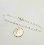 Sterling Silver Charm Bracelet, Delicate Oval Links, Lobster Clasp, Add Personalized Charms, Handcrafted Jewelry by E. Ria Designs
