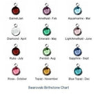 Birthstone Crystal Charm | Birth Stone Charm | Birthstone | Channel, Bezel Set Genuine Crystal - Birthstone Colors Add-On Charm As Pendant