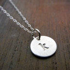 Little Letter Necklace, Tiny Letter Charm, Initial Necklace, Personalized, Custom Sterling Silver Jewelry E Ria Designs
