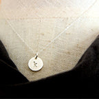 Little Letter Necklace, Tiny Letter Charm, Initial Necklace, Personalized, Custom Sterling Silver Jewelry E Ria Designs