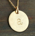 Gold Initial Necklace | Gold Lowercase Typewriter 14K Gold-Filled Charm Letter Necklace | Gold Initial Necklace by E. Ria Designs