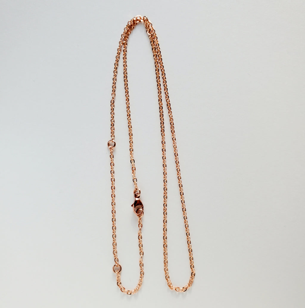 Adjustable Rose Gold Cable Chain, Muli-Length, 14K Rose Gold Filled, 16"-18"-20" | 18"-20"-22" | 20"-22"-24"