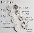 Silver Number Necklace | Jersey Number Silver Charm | Rustic Charm Necklace | Vintage Style Hand Stamped Jewelry by E. Ria Designs