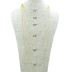 Adjustable Gold Cable Chain, Multi-Length, 14K Gold Filled 16"-18"-20" | 18"-20"-22" | 20"-22"-24" Make Your Own Length Chain E. Ria Designs