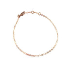 Rose Gold Charm Bracelet, 14K Rose Gold Filled Cable Chain, Lobster Clasp, 6", 6.5", 7", 7.5", Adjustable Options