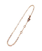 Rose Gold Charm Bracelet, 14K Rose Gold Filled Cable Chain, Lobster Clasp, 6", 6.5", 7", 7.5", Adjustable Options