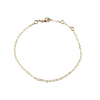 Gold Charm Bracelet, 14K Gold Filled, Yellow Gold Chain Bracelet, Lobster Clasp, 6", 6.5", 7", 7.5", Adjustable Lengths