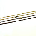 Raw Gold Brass OR Rustic Antiqued Brass Ball Chain, Bead Necklace, 1.8 mm, Made in USA, Solid Brass, Dog Tag Style, Oxidized, E. Ria Designs