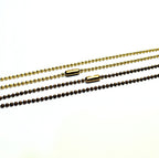 Raw Gold Brass OR Rustic Antiqued Brass Ball Chain, Bead Necklace, 1.8 mm, Made in USA, Solid Brass, Dog Tag Style, Oxidized, E. Ria Designs