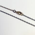 Rustic Oxidized Vintage Style Brass Cable Chain with Brass Lobster Clasp Made in USA by E. Ria Designs