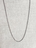 Rustic Oxidized Vintage Style Brass Cable Chain with Brass Lobster Clasp Made in USA by E. Ria Designs
