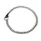 Stainless Steel Charm Bracelet, Curb Chain, Lobster Clasp, Men's Jewelry, E. Ria Designs