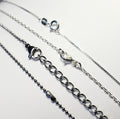 Sterling Silver Cable Chain or Box Chain, Stainless Steel Ball Chain, Adjustable Available, E. Ria Designs