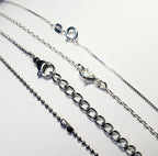 Sterling Silver Cable Chain or Box Chain, Stainless Steel Ball Chain, Adjustable Available, E. Ria Designs