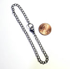 Stainless Steel Charm Bracelet, Curb Chain, Lobster Clasp, Men's Jewelry, E. Ria Designs