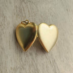 Brass Heart Charm Locket, Sweetheart Pendant, Add to Necklace or Bracelet, Vintage Stock Photo Pendant, Valentine's Gift, E. Ria Designs,