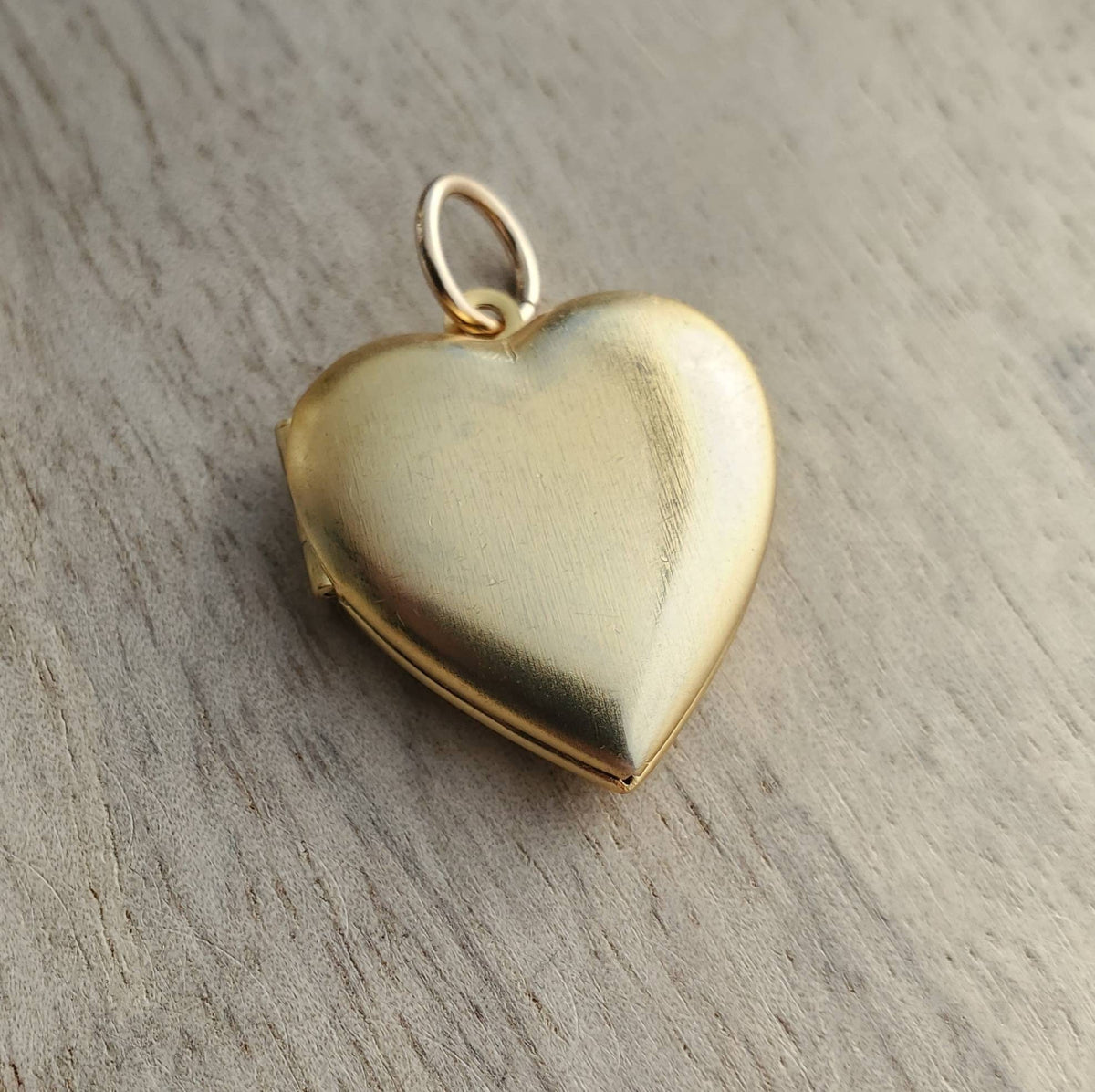 Brass Heart Charm Locket, Sweetheart Pendant, Add to Necklace or Bracelet, Vintage Stock Photo Pendant, Valentine's Gift, E. Ria Designs,