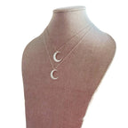 Crescent Moon Necklace, .925 Sterling Silver 1 Inch Pendant .925 Cable Chain, Handcrafted in USA by E. Ria Designs, Gift Boxed