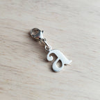 Letter N Lowercase Cutout Sterling Silver Charm, Add to Necklace or Bracelet, Serif Font Initial Charm, E. Ria Designs