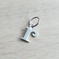 Letter R Lowercase Cutout Sterling Silver Charm, Add to Necklace or Bracelet, Serif Font Initial Charm, E. Ria Designs
