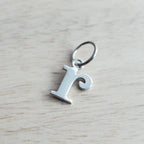 Letter R Lowercase Cutout Sterling Silver Charm, Add to Necklace or Bracelet, Serif Font Initial Charm, E. Ria Designs