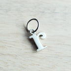 Letter R Lowercase Cutout Sterling Silver Charm, Add to Necklace or Bracelet, Serif Font Initial Charm, E. Ria Designs